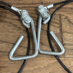 Set of 2 Bowflex 43″ Cable OEM Snap Hook Handles 4” Pulleys Blaze FREE SHIPPING
