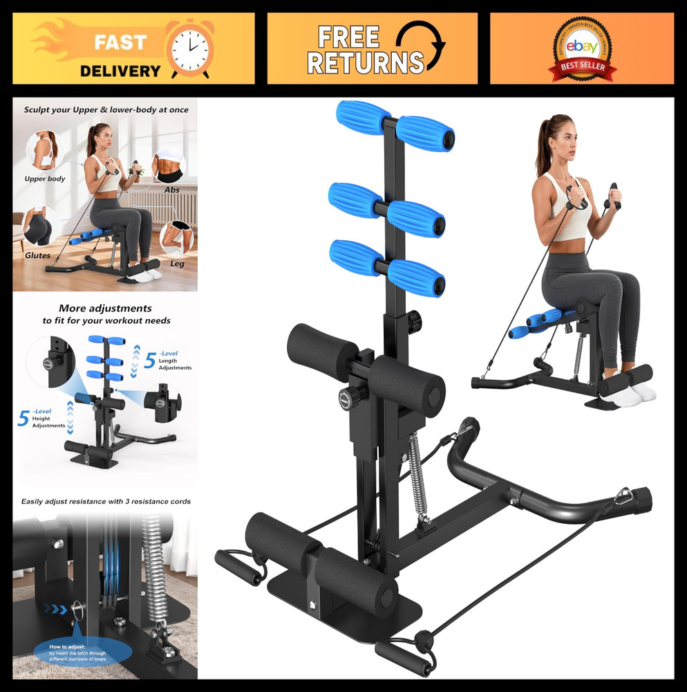 Adjustable Squat Machine for Home Gym, Deep Leg Workout Equipment, Glutes Traine