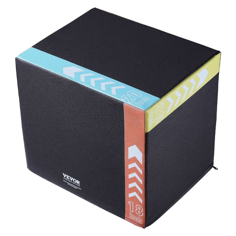 3 in 1 Plyometric Jump Box, 20/18/16 Inch Cotton Plyo Box, Platform & Jumping Ag
