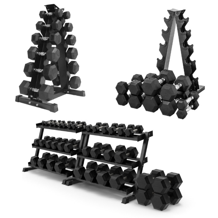 Steel Dumbbell Racks Vertical & Horizontal Style