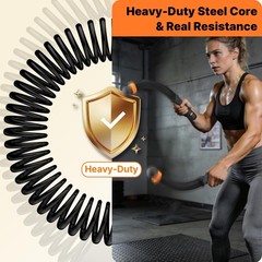 Adjustable Ropeless Battle Ropes for Home Gym for Men & Women, Heavy Duty Cor…