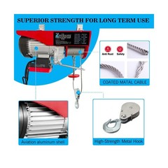 2 in 1 Electric Hoist,110V Electric Hoist with Remote Control,1320 lbs Single…