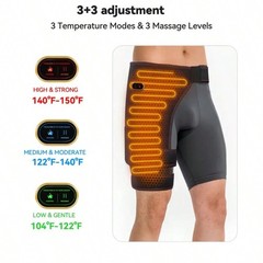 Electric Heating Hip Support Brace With Massage Pad – Adjustable USB Strap