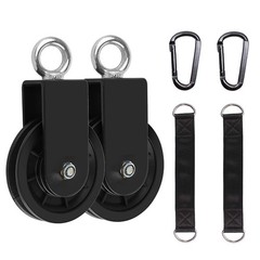 LFJ Cable Pulley with Swing Strap Carabiner Gym Pulley Wheel Set for LAT Pull…