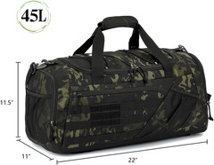 3-In-1 Tactical Gym & Travel Duffle Bag Backpack Men Multi-Functional 45L Milita