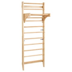 Swedish Ladder Wall Gym 10-Level Wooden Indoor Playground Climbing Ladder