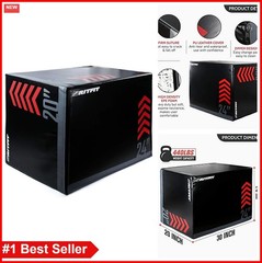 3 in 1 Foam Plyo Box 30x24x20 Inch High Density Jumping Box 440lb Capacity