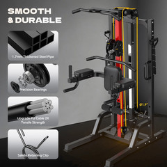 Home Gym Station, 450LBS Multi Home Gym Equipment for All Body Training,Power…