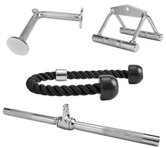 Fitvids BFLA-4C Home Gym System Multiple Grip Handles 4-Piece Combo