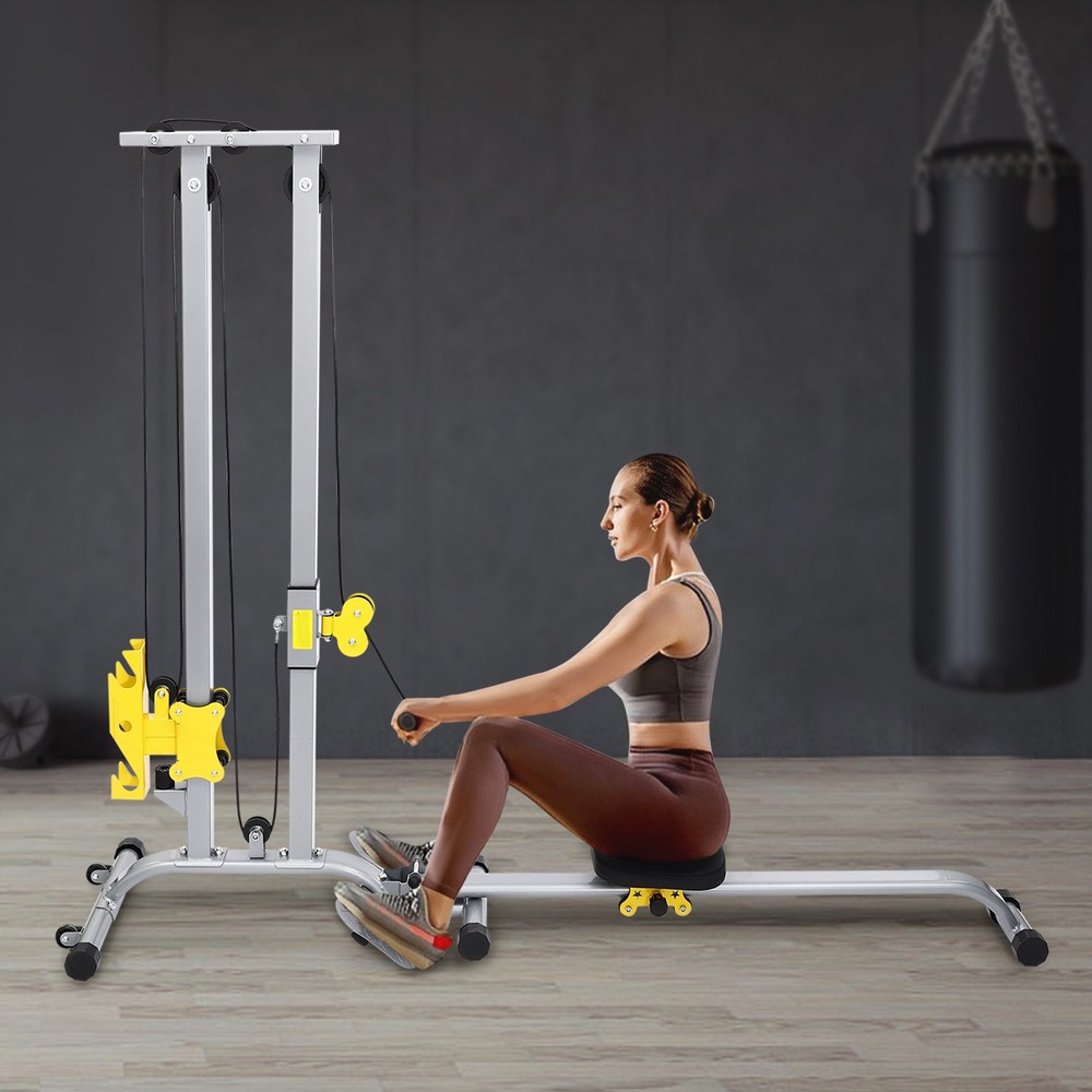 Low Row Cable Fitness Exercise Body Workout Strength Training Bar Machine 220lbs