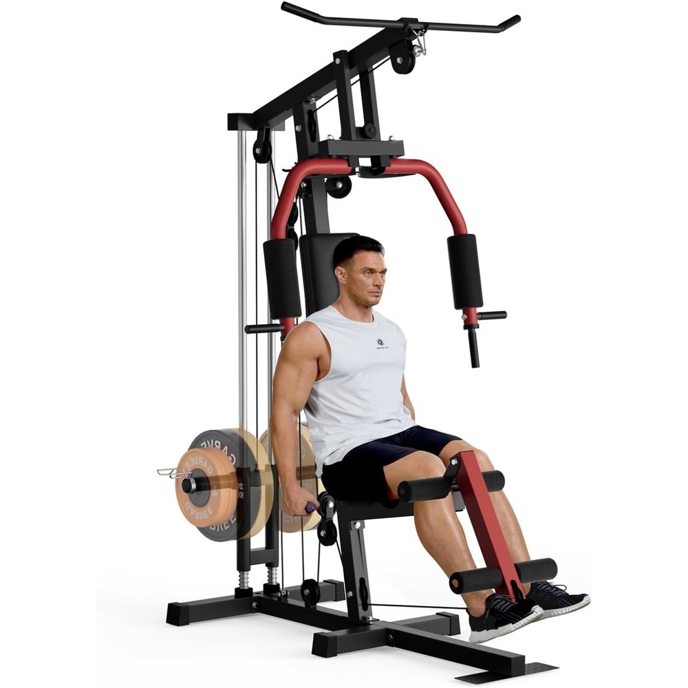 Multifunctional Home Gym Machine, Full Body Strength Training w Leg Press&Pulley