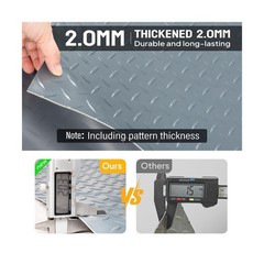 TUFFIOM 7.5 x 20 FT Garage Floor Mat, Thickened Diamond Plate PVC Garage Mats…