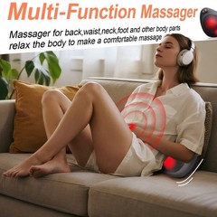 Shiatsu Back & Neck Massager with Heat, Deep Tissue Kneading Electric Massage…