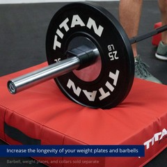 Titan Fitness Red Silencer Drop Pad Set, 6″ Crash Cushion Pads, Red