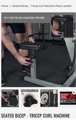 Gym Equipment New In Box Valor CB-31 Bicep Curl Tricep Extension Machine