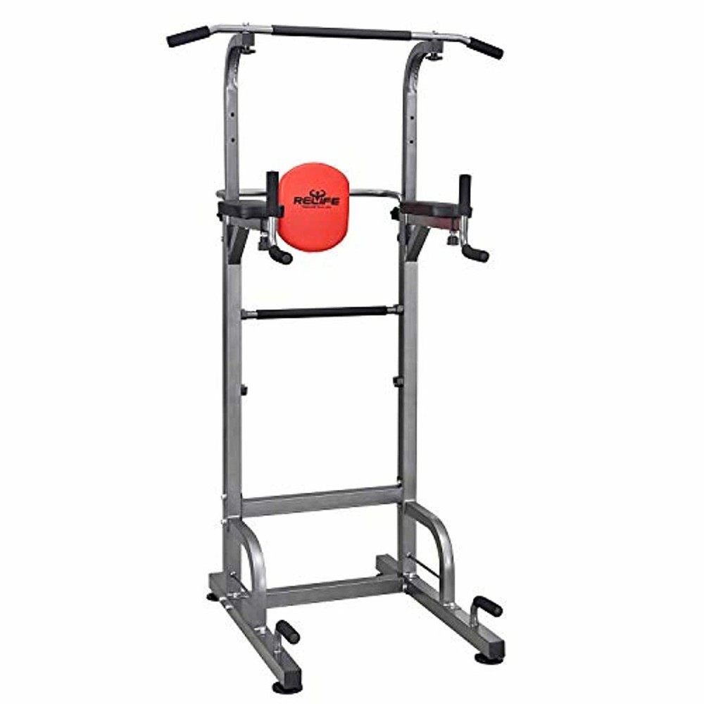 RELIFE REBUILD YOUR LIFE Power Tower Workout Dip Station for Home Gym Strength T
