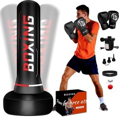 Freestanding Punching Bag for Adult Teens, 70″ Heavy Punching Bag with Boxing…