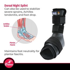 Cramer Dorsal Night Splint Small Foot Brace for Plantar Fasciitis Support Lig…
