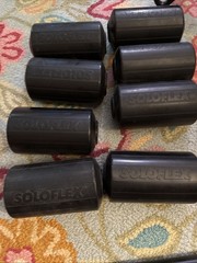 Original Soloflex Roller Pads Set of 8 Rubber Foam Black OEM Weights Fitness