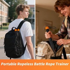 Ropeless Battle Ropes Weighted — 2 Pack Portable Cordless Battle Ropes for