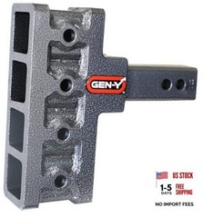 Offset Tow Hitch for 2″ Receiver – 2.5″ Rise/5″ Drop with 4 Adjustable