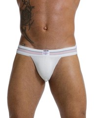 Mens Old Jockstrap with 2″ Waistband (White, Large)