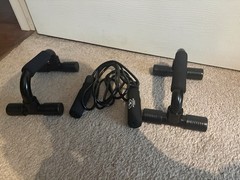 Jump Rope And Push-up Bars Pull Apart Never Used