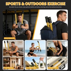 Heavy Duty Ropeless Battle Ropes 4.0 Portable Steel Core Exercise Ropes for H…