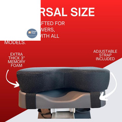 TreadLife Fitness Universal Rowing Machine Seat Cushion | Designed for Black