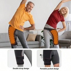 Electric Heating Hip Support Brace With Massage Pad – Adjustable USB Strap