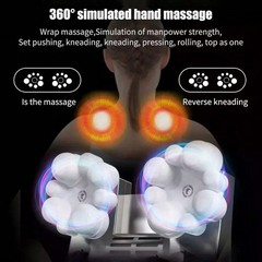 Shiatsu 3D Neck & Shoulder Massager with Heat, Deep Tissue Kneading Pillow