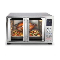 MegaChef 25 Liter Digital Electric French Door Multi-Function Counter Top Ove…
