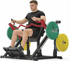 Linear Row Machine Home Gym Back Workout Machine with Plate-Loaded Smith Row