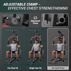 Multifunctional Home Gym Machine, Full Body Strength Training w Leg Press&Pulley