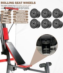 6-Pack Sliding Seat Bracket Roller for Bowflex HomeGym for Blaze Classic Elite