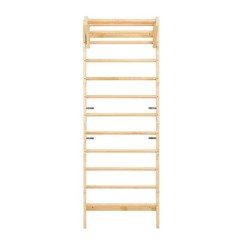 Uimoso Swedish Ladder Wall Gym 2-in-1with 10 Adjustable Levels, 220 lbs Capacity