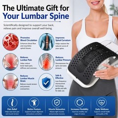 BREEV® Back Stretcher with EMS Electric Pulse Massage, Lumbar Support for L