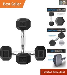 Versatile 5 LB Cast Iron Dumbbell Set – Perfect for All Ages and Fitness Levels