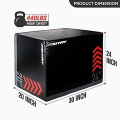 3 in 1 Foam Plyo Box 30x24x20 Inch High Density Jumping Box 440lb Capacity