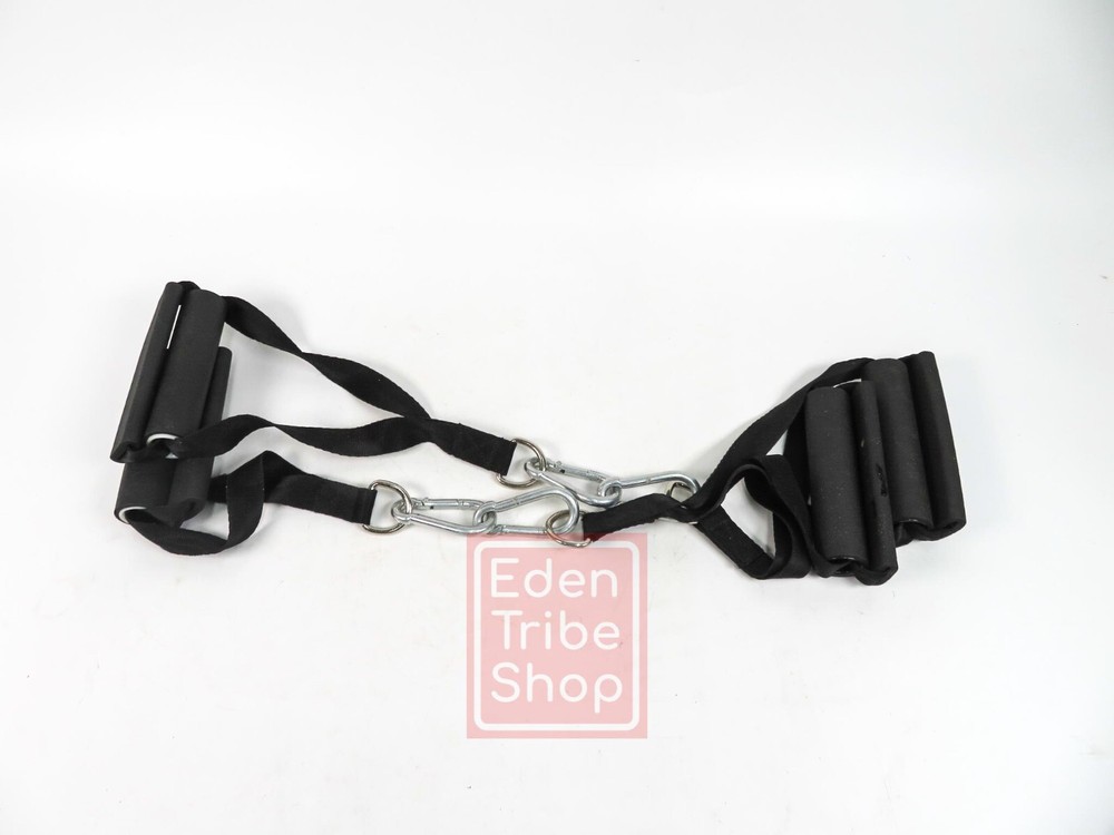Lot of 2 Total Gym Nylon Strap Handles and Clamps