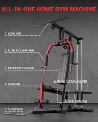 Home Gym Station with 400lb Capacity – Space-Saving Full Body Workout Machine