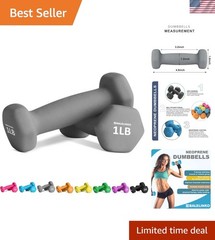 1lb Neoprene Hex Dumbbells – Lightweight Weights for Pilates & Strength Training