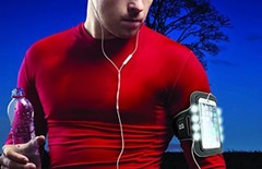 iWerkz Universal Flash Band Flashing Sports Armband – Retail Packaging – Black