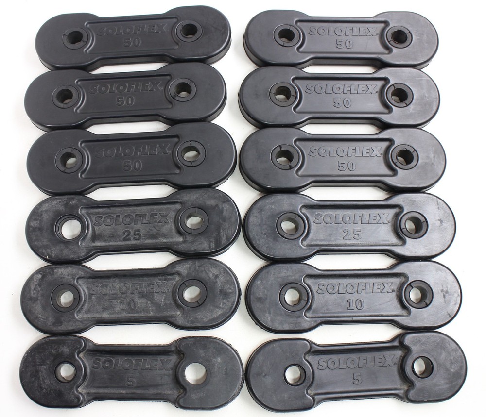 Soloflex OEM Weight Bands 380 # 6×50, 2×25, 2×10, 2×5 – 12 Rubber Straps + BOX