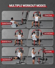 5-in-1 Home Gym Equipment , Workout Machine with LAT Pulldown, 300LB Capacity