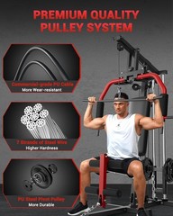 Home Gym Station with 400lb Capacity – Space-Saving Full Body Workout Machine