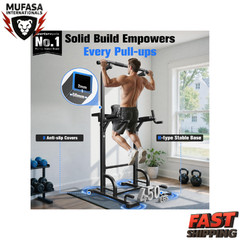 Sportsroyals Power Tower 450LBS Pull Up Dip Station | Home Gym Strength Trainer