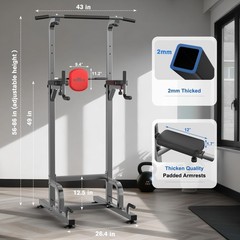 RELIFE REBUILD YOUR LIFE Power Tower Pull Up Bar Station Workout Dip Station …