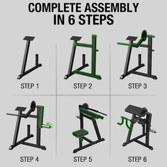 Home Gym Bicep Curl Tricep Press Extension Adjustable Seat 2 in 1 Preacher Curl
