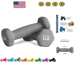 1lb Neoprene Dumbbells Pair – Ideal for Strength Training and Yoga Exercises